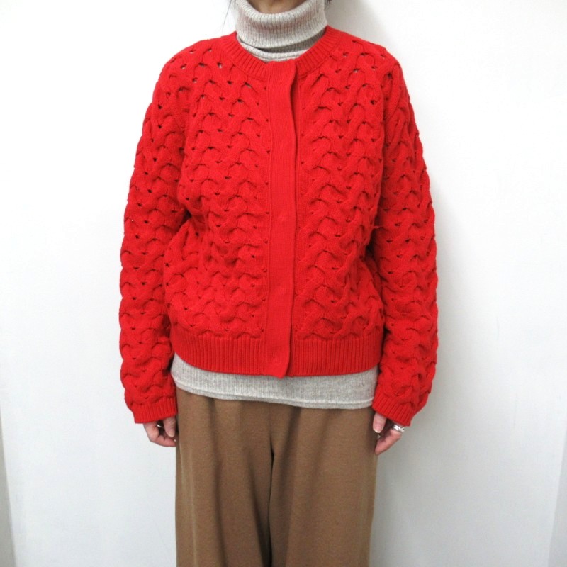 LIYOCA  ケーブル編みカーディガン /RD65